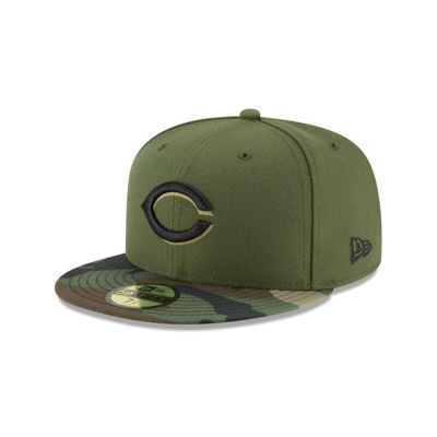 Cincinnati Reds Gorra | New Era MLB Authentic Collection 59fifty Fitted Cap Mexico - Verdes